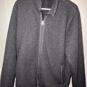 Eddie Bauer Men's Charcoal Zip-Up Sweater